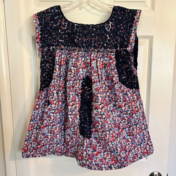 Mi Golondrina Flores Blouse sz Large - Picture 3 of 6